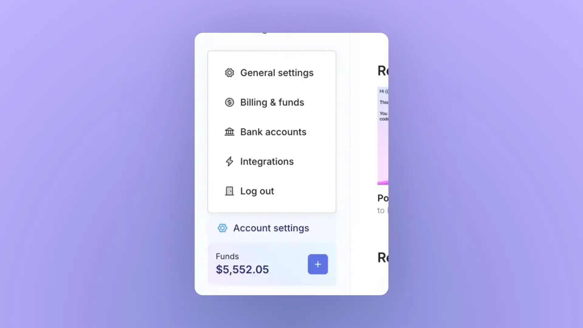 DocuPost Quick Start screen showing recent letters and postcards with navigation menu